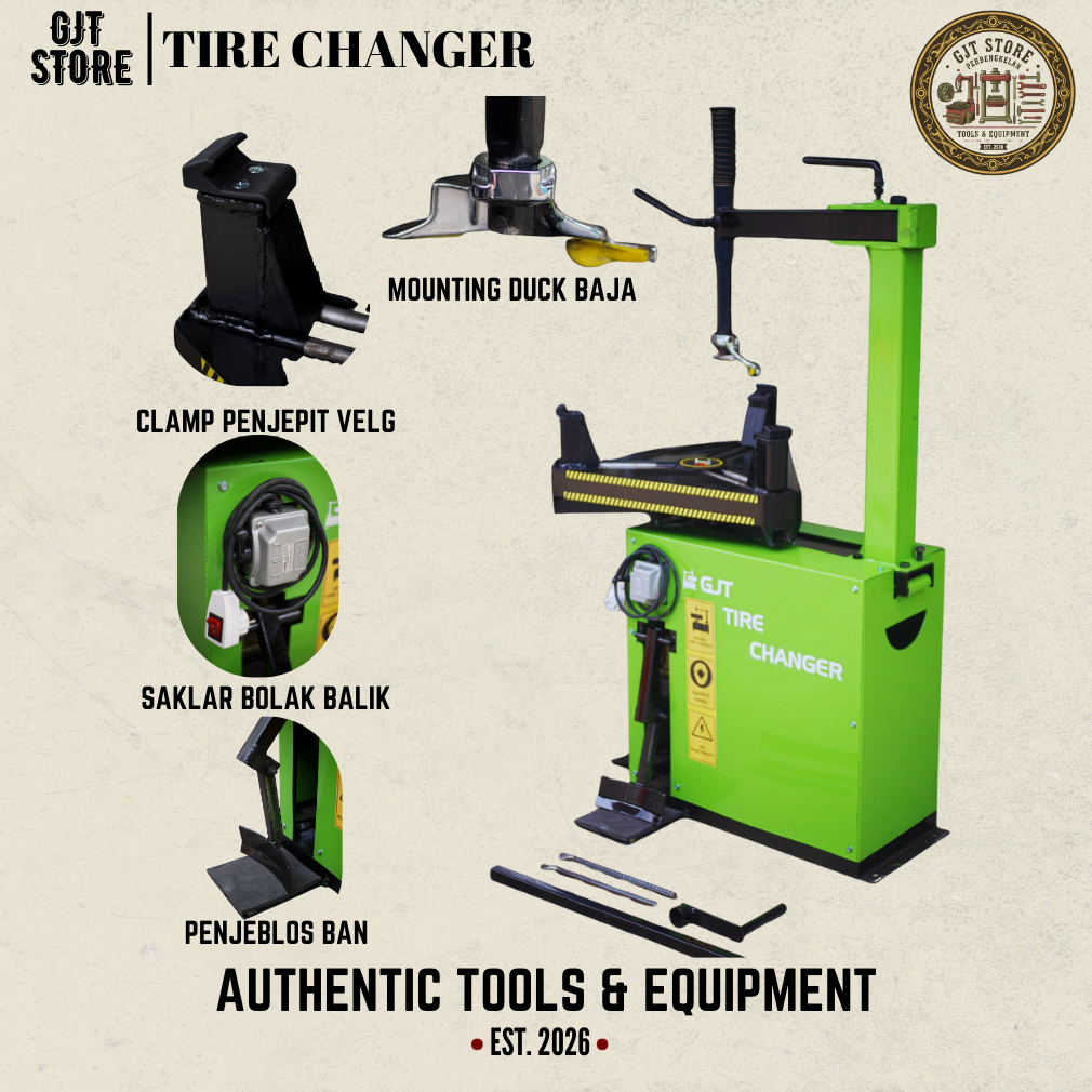 Alat Buka Pasang Ban motor mobil Semi Otomatis TyreChanger Semi otomatis