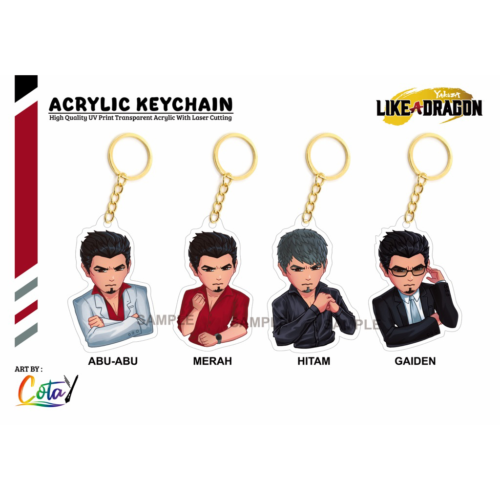 [YAKUZA SERIES] GANCI AKRILIK - KIRYU KAZUMA / kiryu kazuma keychain