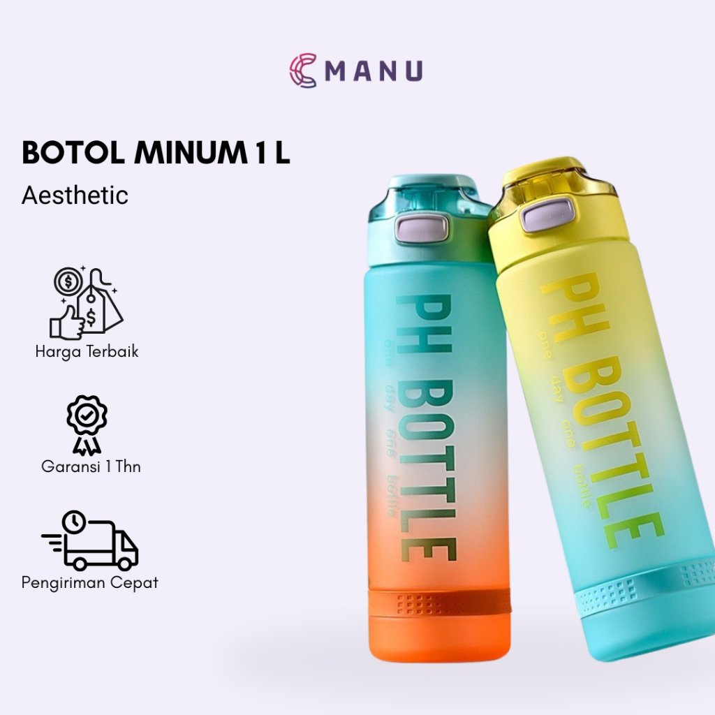 Botol Minum Aesthetic  | Botol Minum Sport | Botol Minum 1 Liter | Botol Minum Anak bpa free  | Tumb