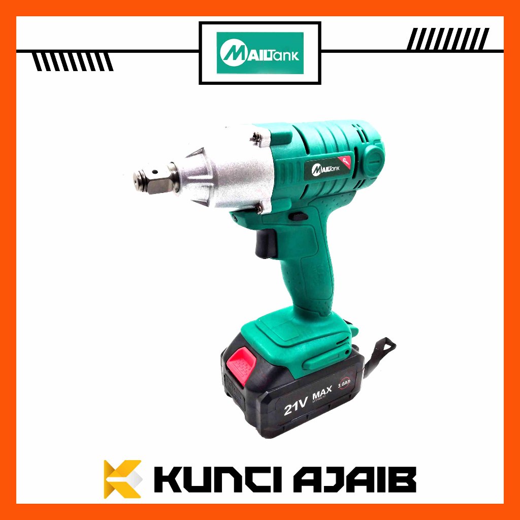 MAILTANK IMPACT WRENCH CORDLESS 21V - Mesin Buka Ban Baterai Chargera
