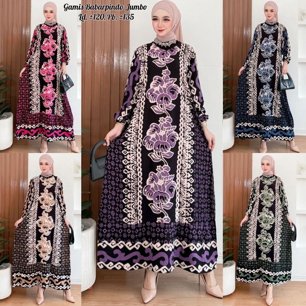 Gamis Cap Jumbo| Gamis babarpindo Jumbo | Gamis Cap Cantik