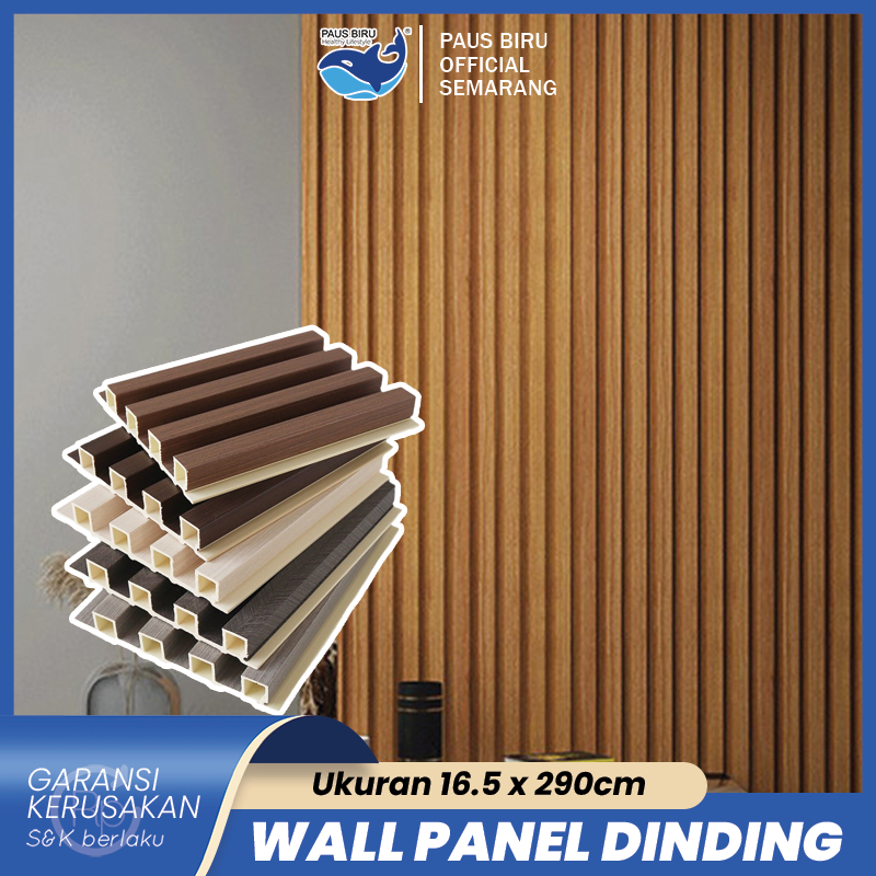 Paus Biru - WALL WPC WOOD PANEL WALLPANEL WPC PVC MOTIF KAYU DINDING UKURAN 2,9 METER