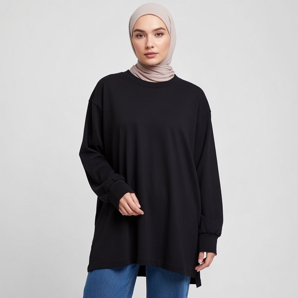 Best Seller Kaos Atasan Tunik Wanita Muslimah bahan Nyaman Adem