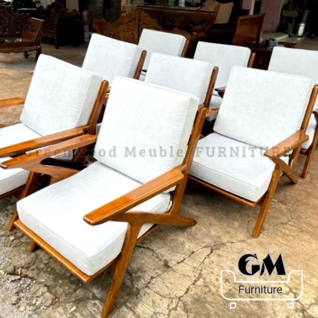 KURSI RETRO JENGKI Kayu JATI || KURSI TAMU JENGKI minimalis