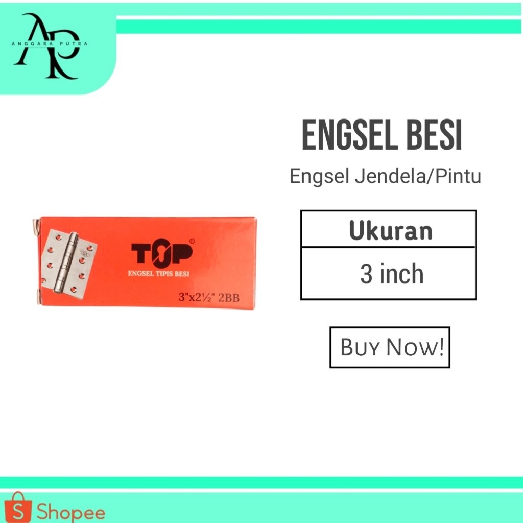 Engsel Jendela / Pintu Besi Top Ukuran 3inch