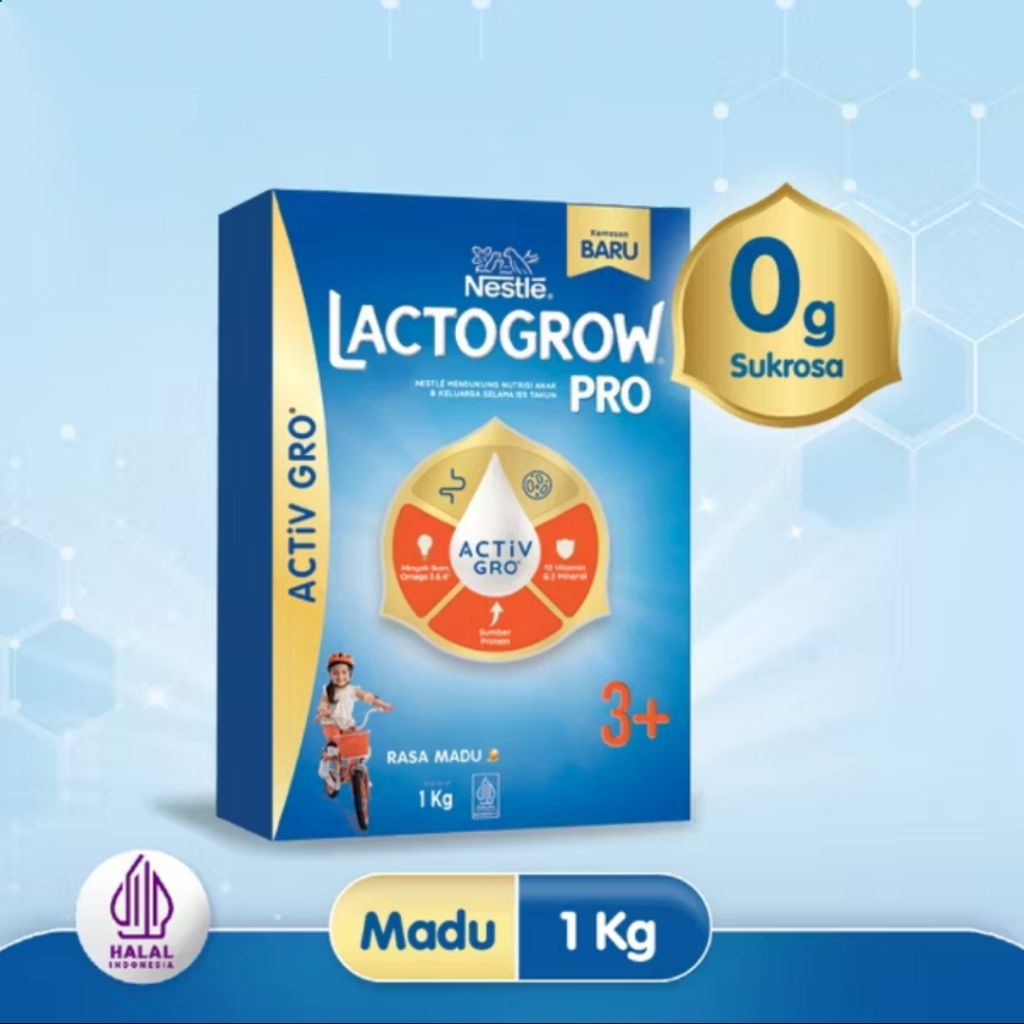 Maple Minuman - NESTLE LACTOGROW PRO 3+ ACTIV GRO MADU / LACTOGROW 4 / Susu Pertumbuhan Anak 3 Tahun