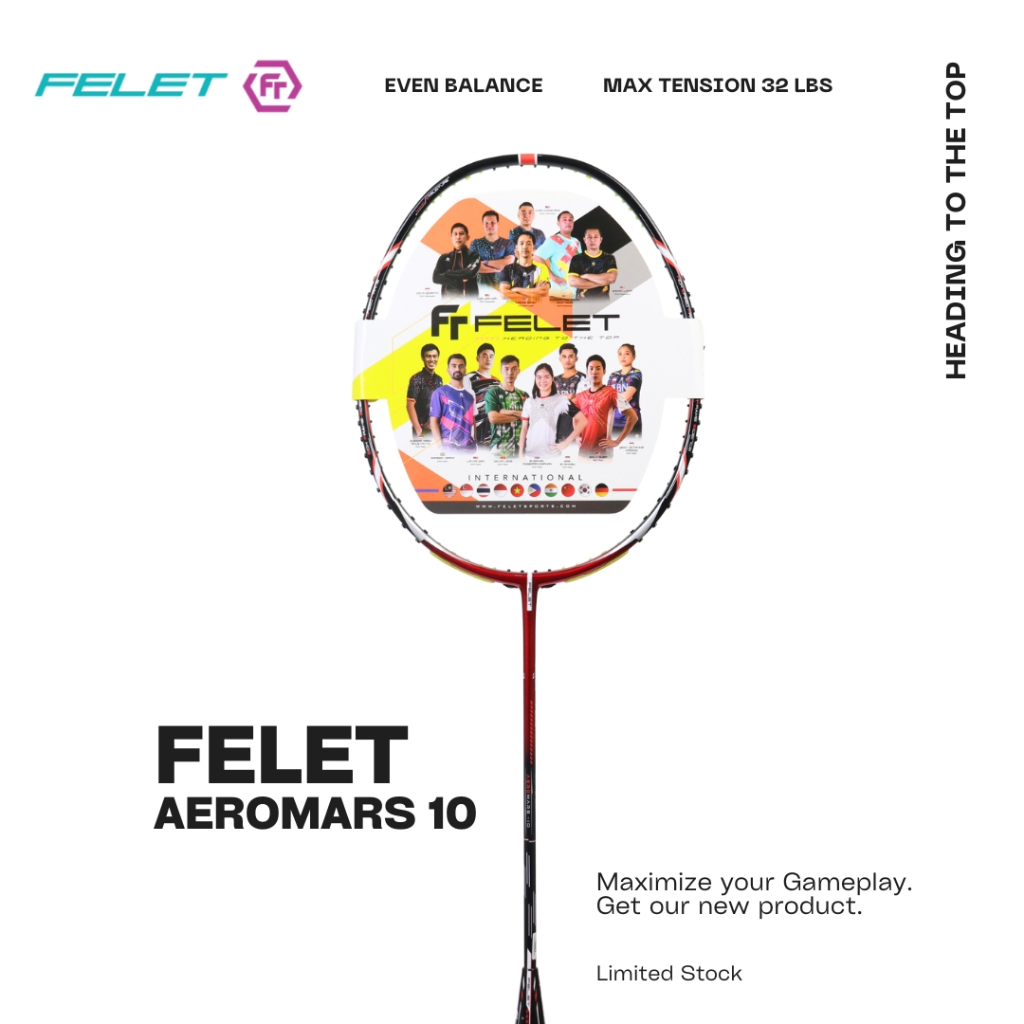 RAKET BADMINTON FELET AEROMARS FREE SENAR - GRIP