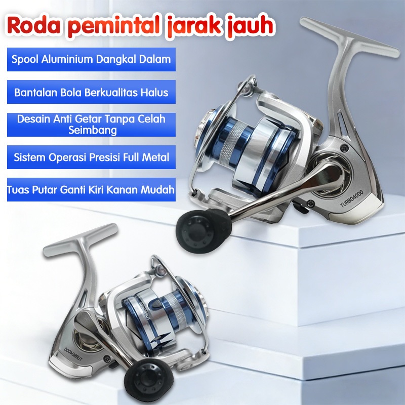 NEW Reel Pancing SeaKing Turbo 12+1BB - Power Handle One Way - Max Drag 17kg - Untuk GT, Tuna, Laut
