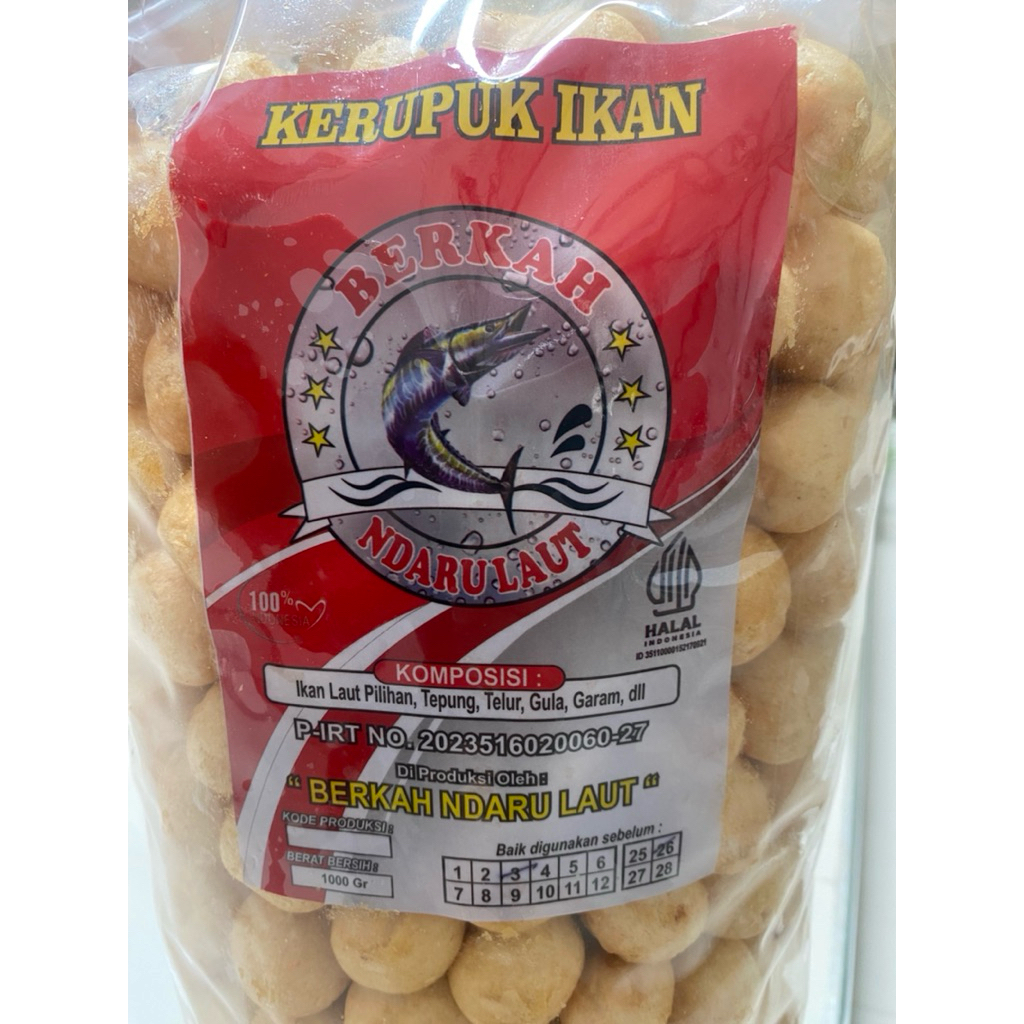 KRUPUK IKAN CAP NDARU LAUT 1kg