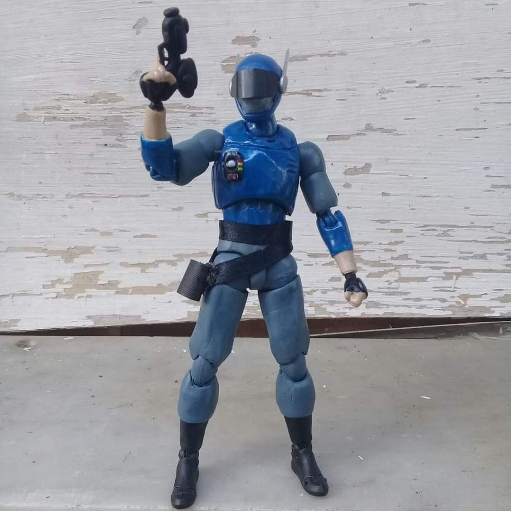 shf blue SWAT metal Hero Tokusatsu Kamen rider action figure custom # jadul vintage Toys retro Showa