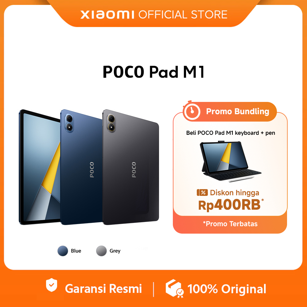 POCO Pad M1 (8GB/256GB) | Layar jernih 12.1" 2.5K  | Snapdragon® 7s Gen 4 | Baterai jumbo 12000mAh (