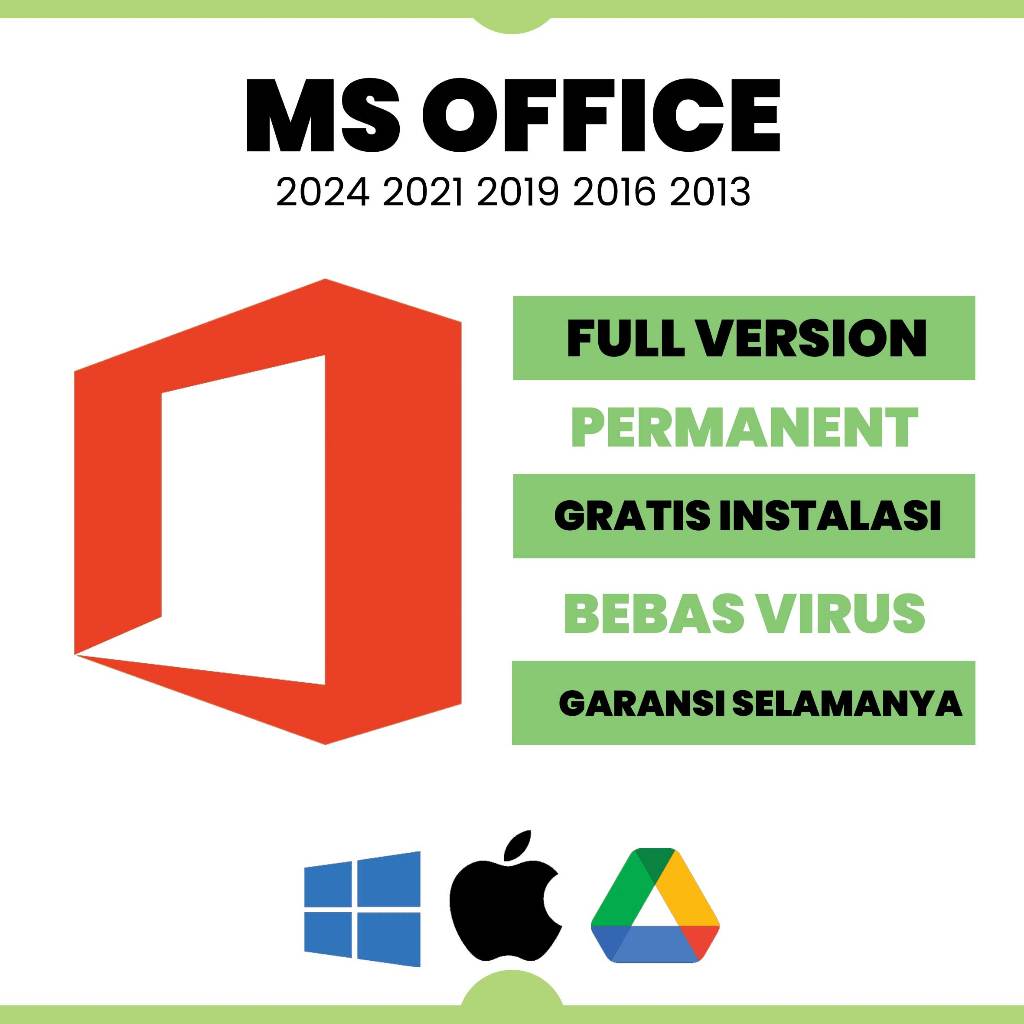 ( Windows & Mac ) Ms Office Full Version 2024 2021 2019 2016 2013