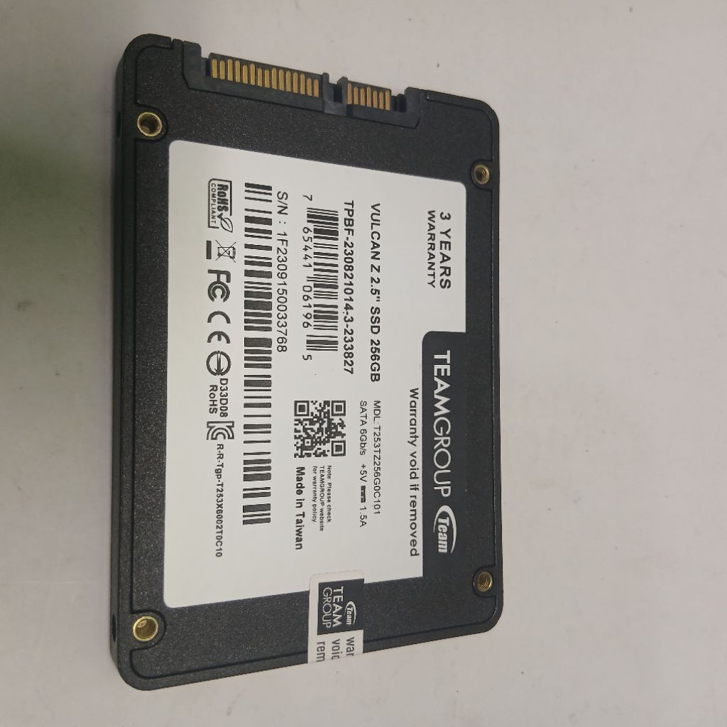 SSD TEAMGROUP 256 GB [Bekas Berkualitas]
