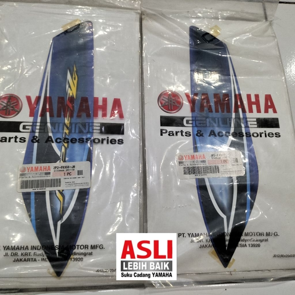 STRIPPING STICKER SAYAP BIRU JUPITER Z BURHAN ORIGINAL YAMAHA YGP ASLI