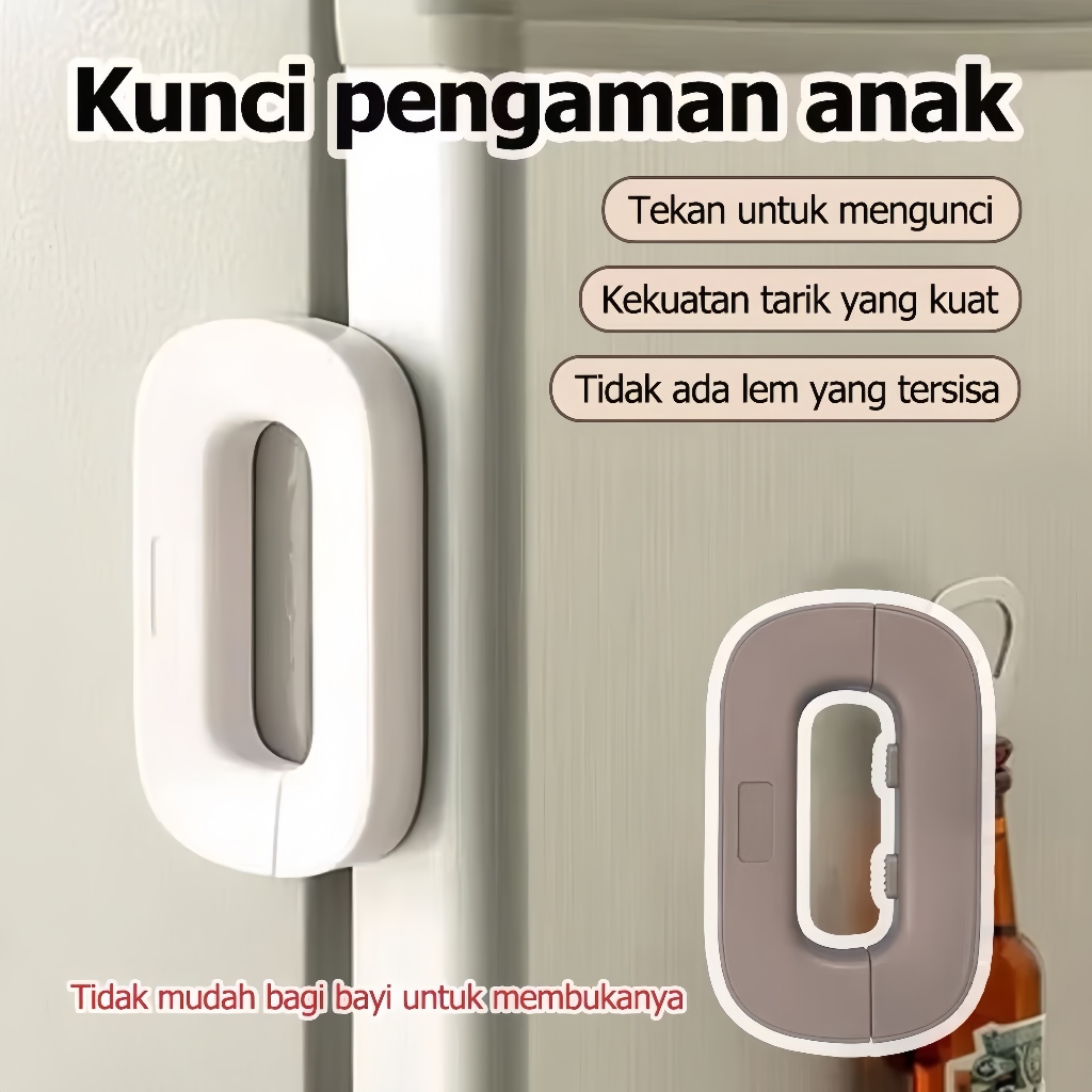 Kunci Kulkas Pengaman Anak/Kunci Lemari/Kunci Kulkas Baby Safety Lock Kunci Pengaman Pintu Laci Lema