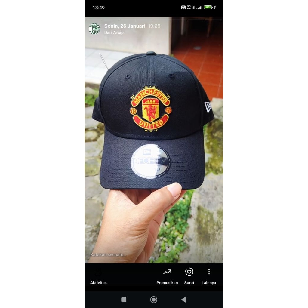 topi baseball manchester united original new era 9forty adjustable new condition