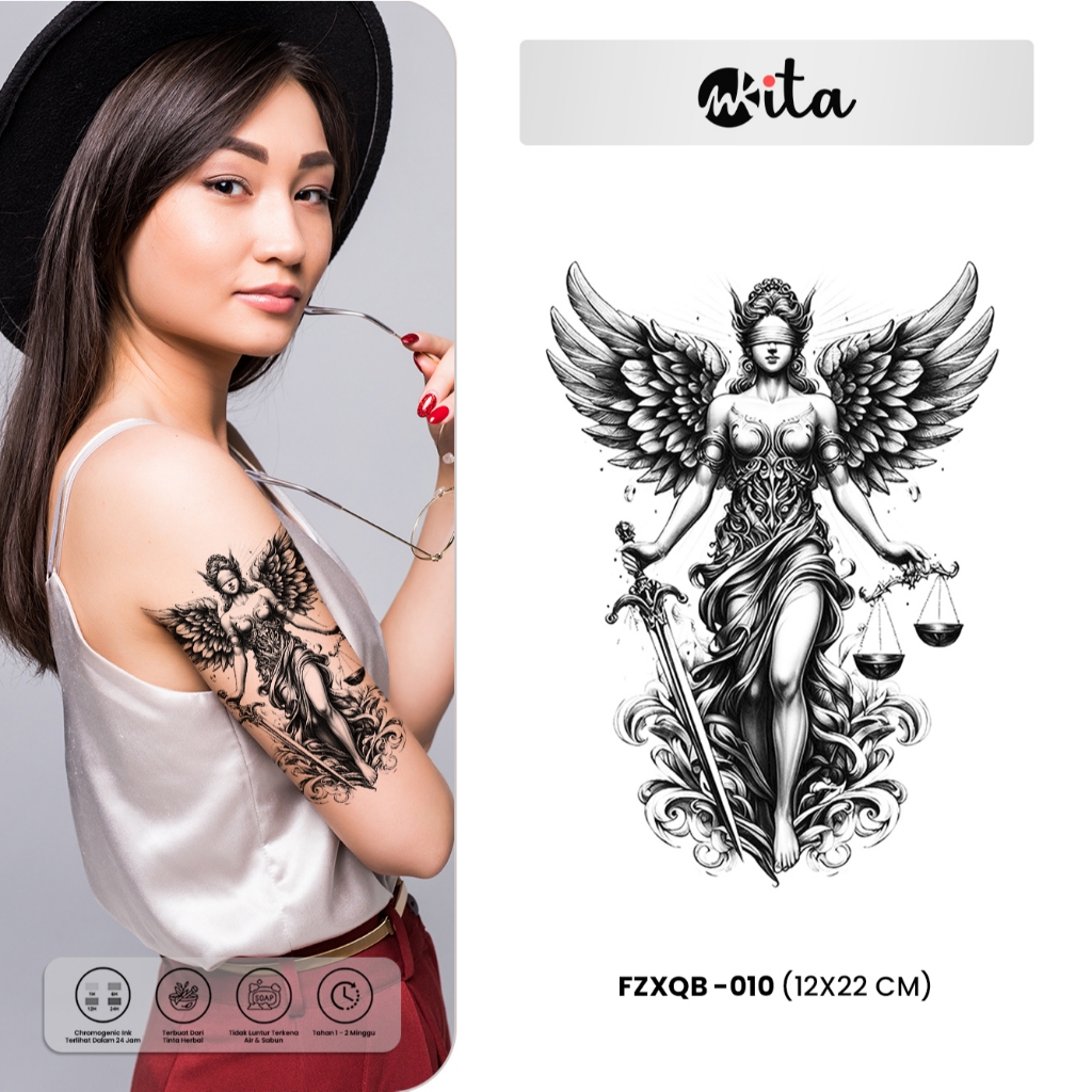 INKITA-Tato Temporer Sementara Semi Permanen Sayap Anget Tattoo Fruit Ink Tatoo Temporary Wanita ang