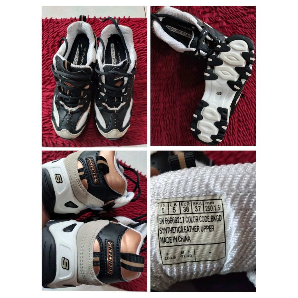 Sepatu Preloved Second Original Skechers D'lites 2 Size 38