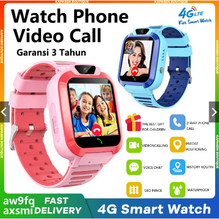 4G Video Call Anti Air Jam Tangan Anak GPS Tracker Jam Pintar Multifungsi