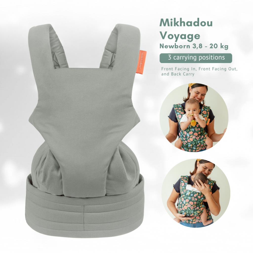 Mikhadou - SSC Voyage Moss - Gendongan Bayi Hadap Depan - Baby Carrier