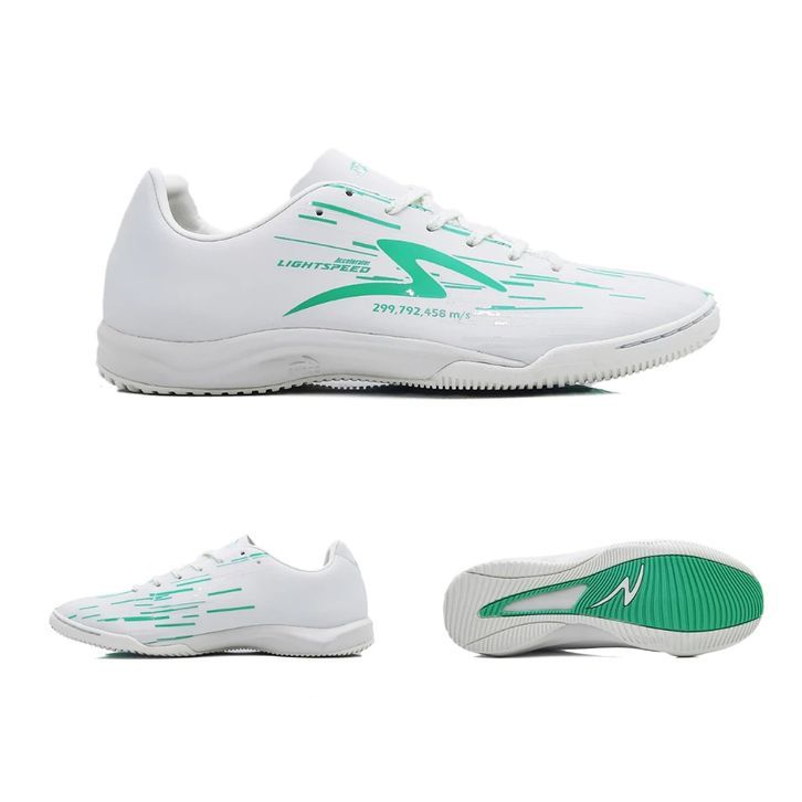 Sepatu Futsal Specs Lightspeed Reborn IN - White Dazzling Blue