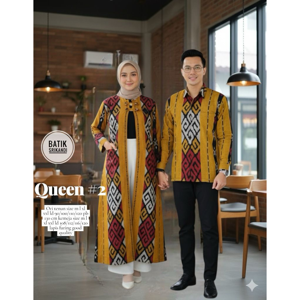 BAJU TENUN COUPLE KEMEJA PANJANG - TENUN COUPLE SERIES LONG OUTER - BAJU TENUN KONDANGAN - BAJU TENU