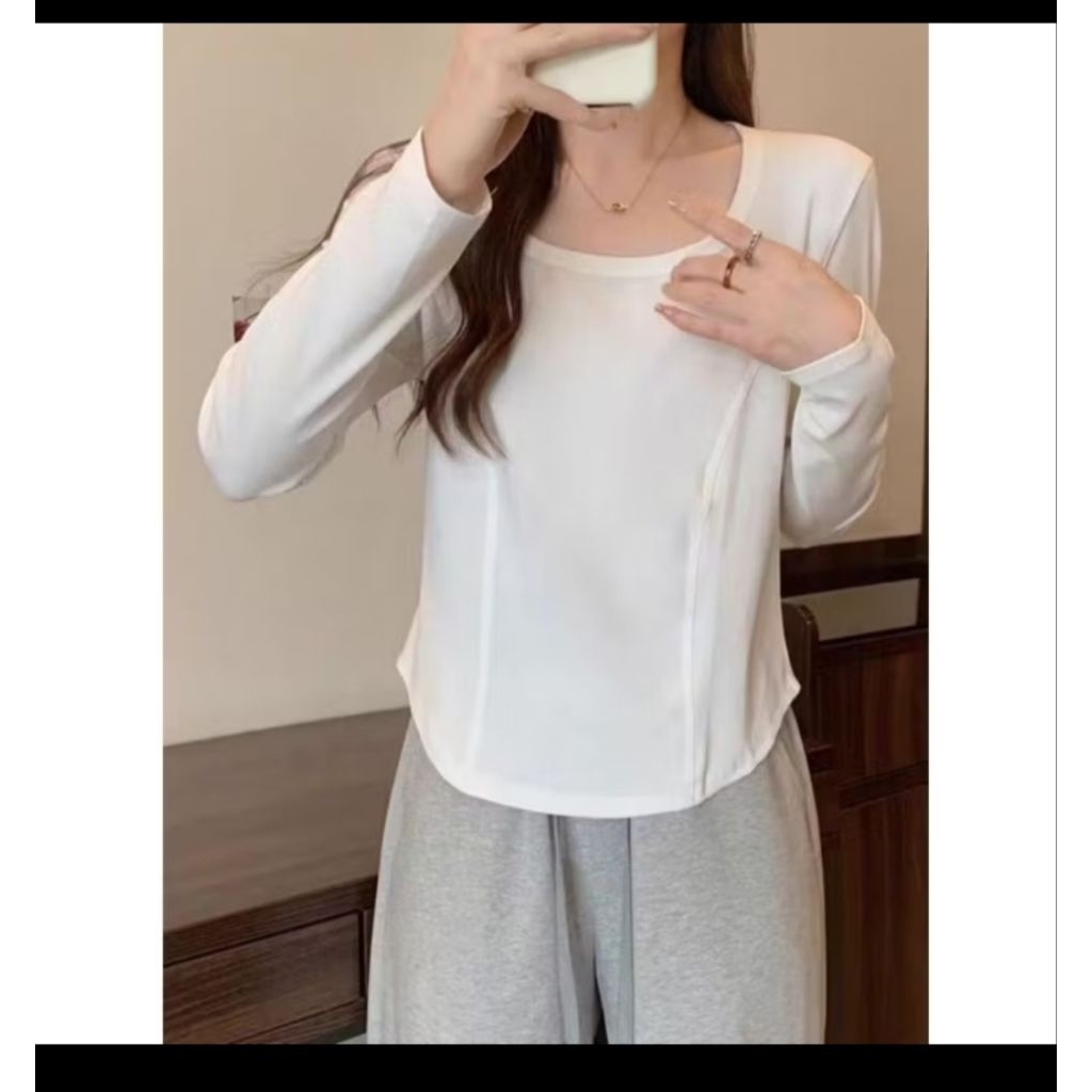 Top lengan panjang wanita Wanwan Clothing #8831 Bangkok