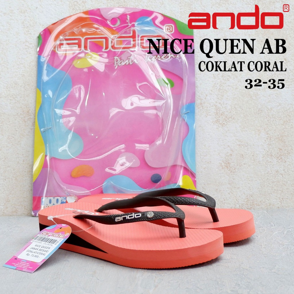 Sandal anak ANDO Wedges - size 27-35 - NICE QUEEN AB - sandal japit anak - sandal anak ando - sandal