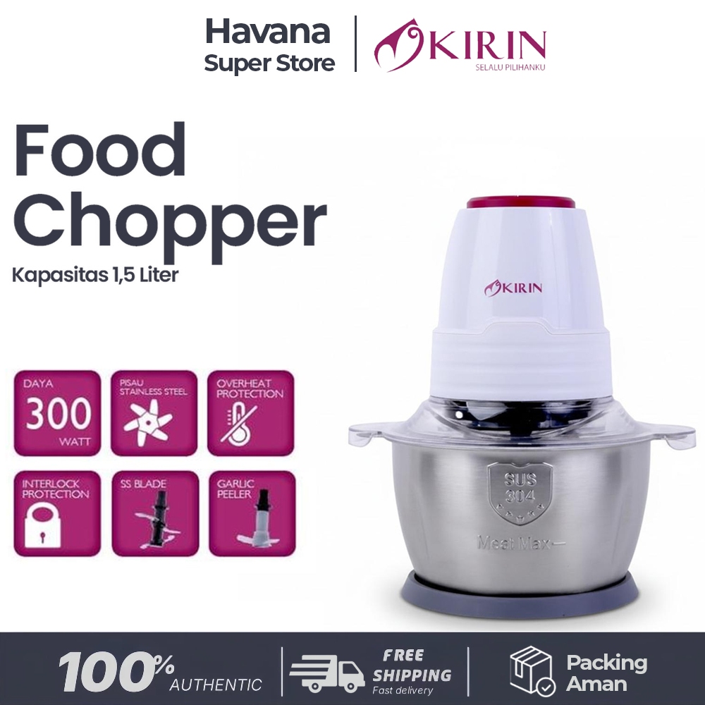 CHOPPER KIRIN KFC 315S/KIRIN FOOD CHOPPER PELUMAT Kapasitas 1,5 Liter