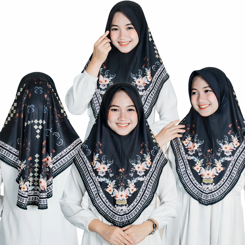 NAURAQU_HIJAB Kerudung Instan Bergo Pet MOTIF PRINTING RICHISS JERSEY PREMIUM