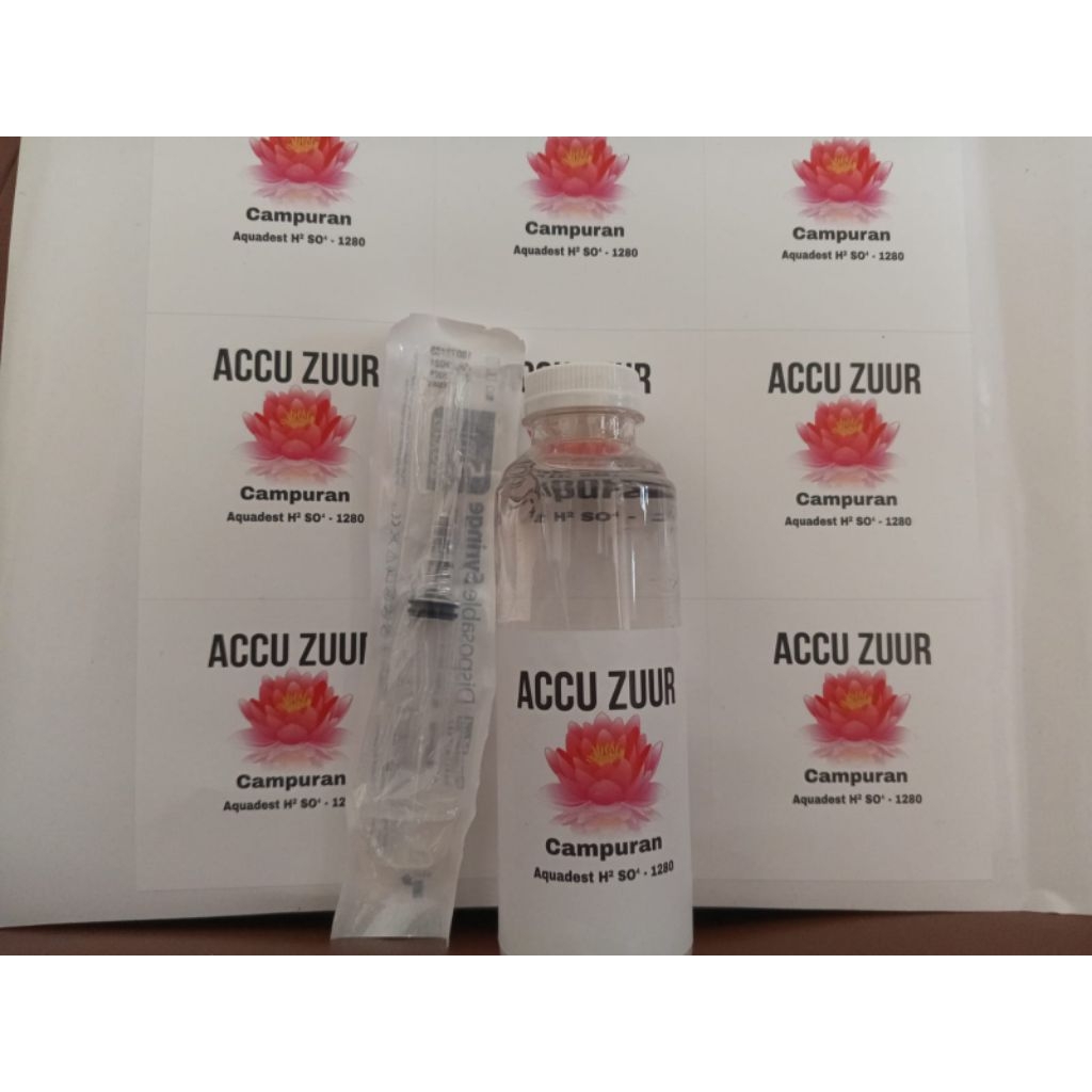 AIR AKI ZUUR ELEKTROLIT UNTUK AKI KERING (FREE SUNTIKAN)