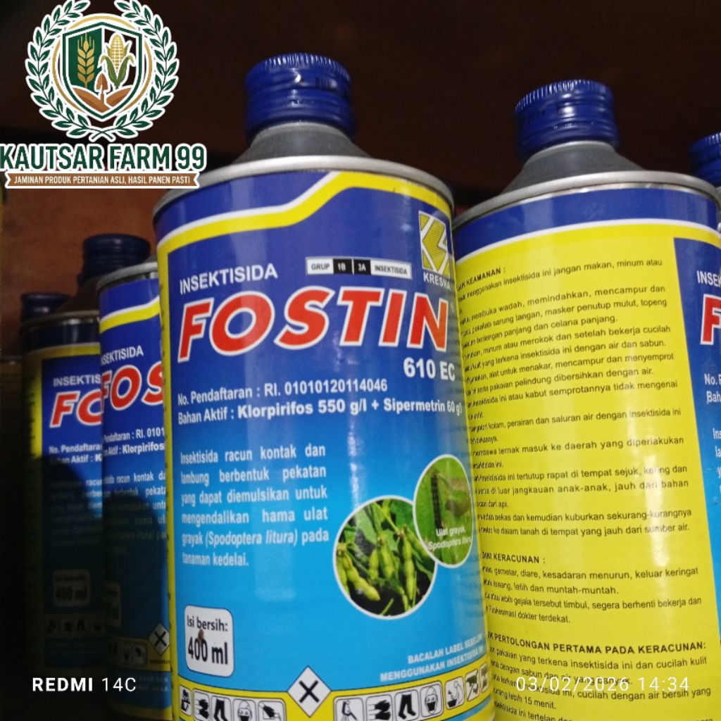 Insektisida 2 bahan aktif fostin 400ml