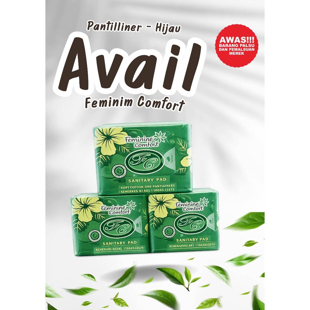 Avail pembalut hijau pentiliner original Hijau 1 BAL / Avail Pembalut