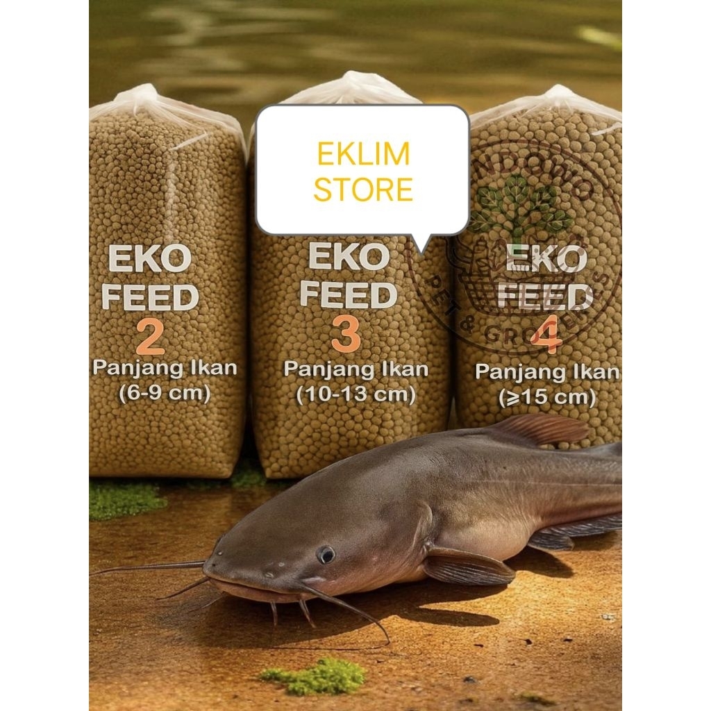 Pakan Ikan Lele Pelet Ikan Nila Mas Gurame Protein Tinggi Cepat Besar 1kg