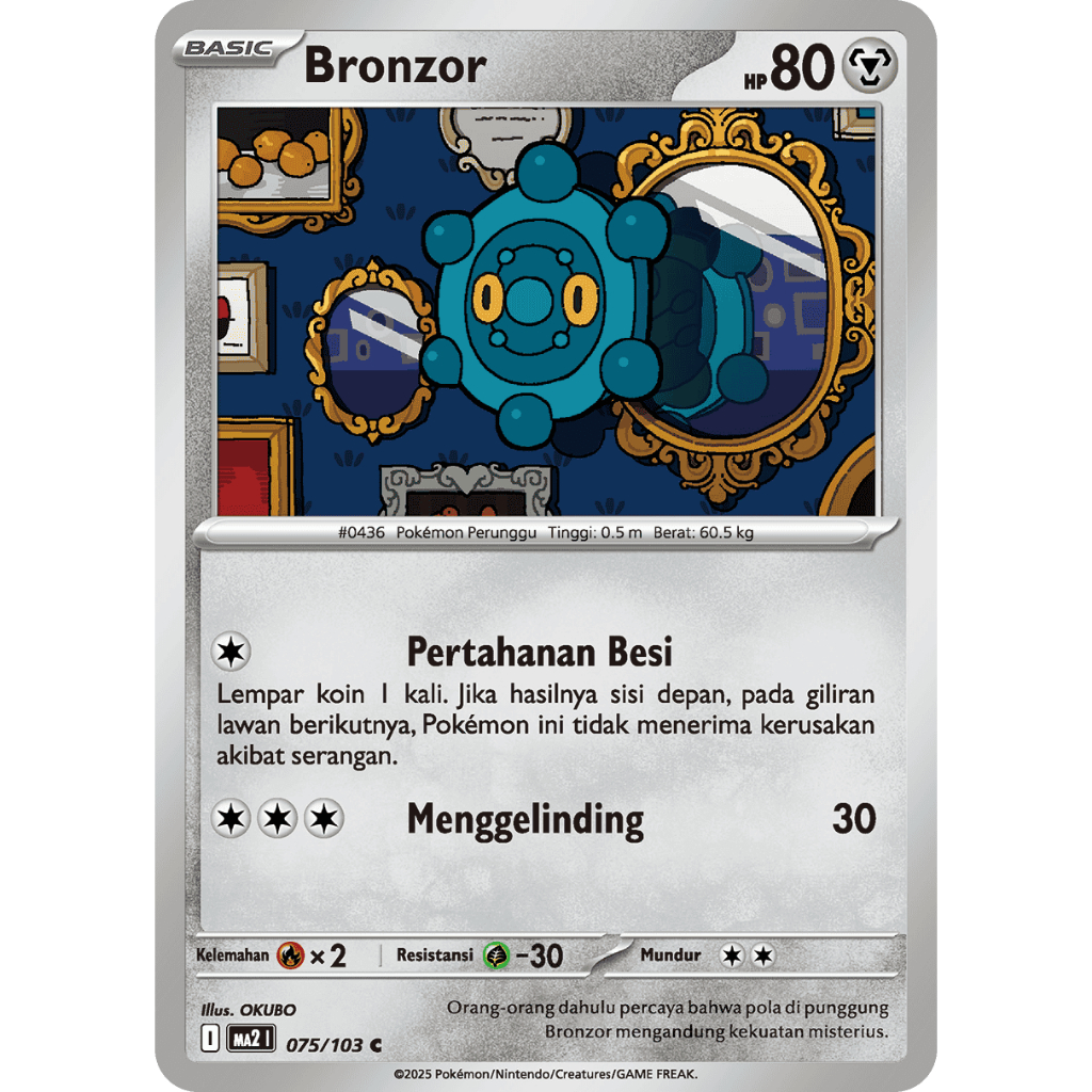 BRONZONG POKEMON CARD KOBARAN BIRU MA2