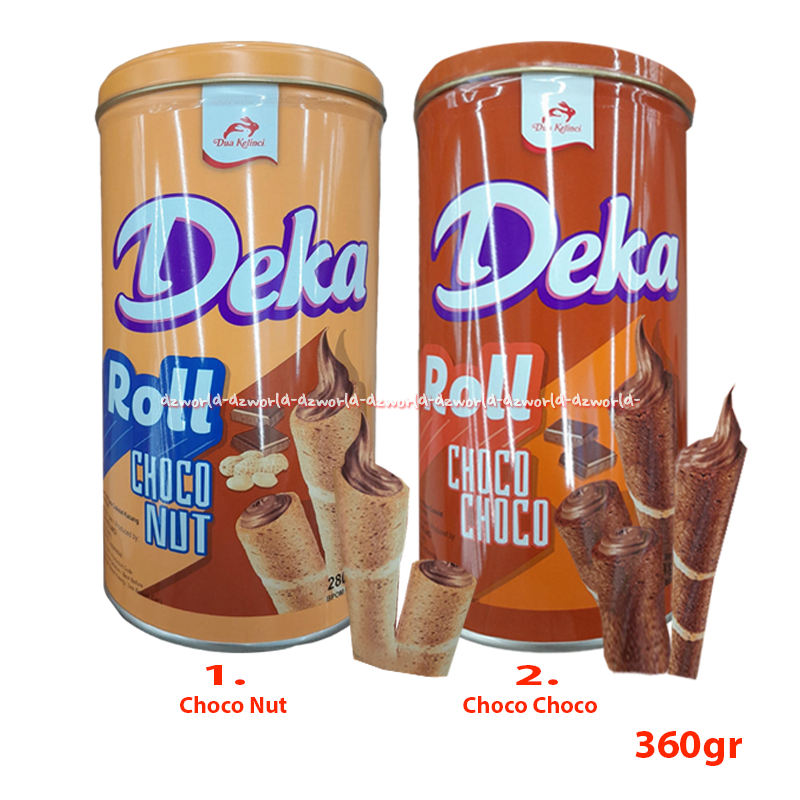 Deka Wafer Roll Kaleng 230gr Choco Choco/Choco Nut