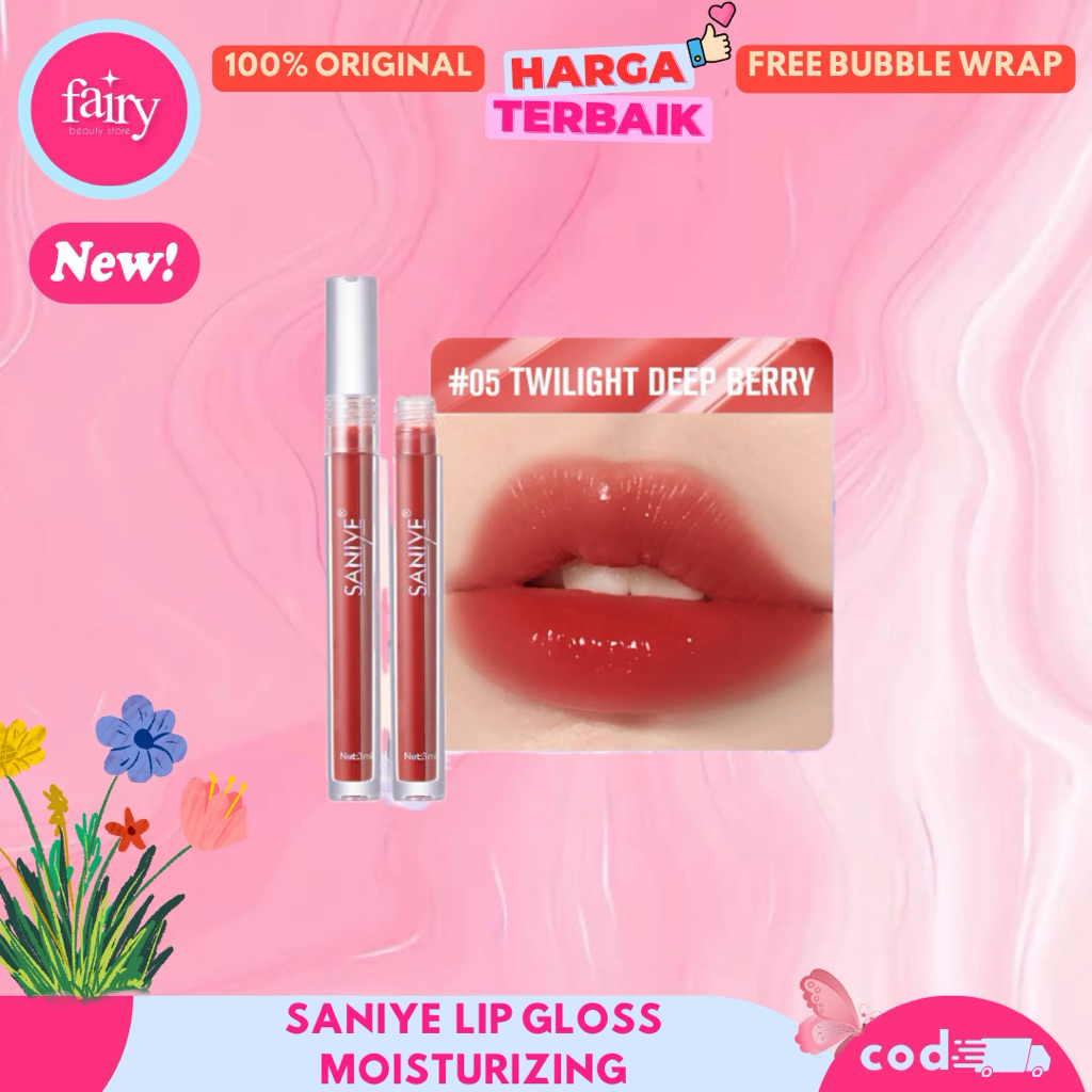Saniye Lip Gloss Moisturizing - Mini Lip Gloss Kemasan Kecil