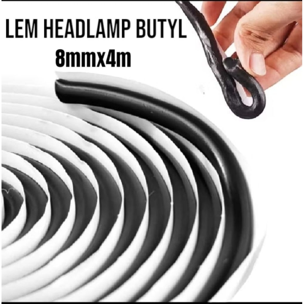 lem mika headlamp butyl sealant/lem dodol rubber butyl 8mmx4m