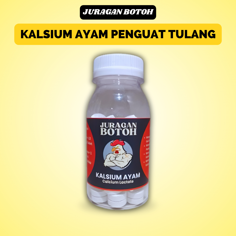 Kalsium Ayam Juragan Botoh 100 Tablet Kalek Penguat Tulang Dan Otot Ayam