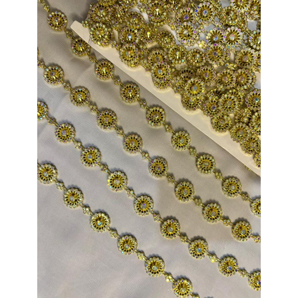 Aksesoris Diamond Payet Model Roda Bulat Aplikasi Payet Diamond Jahit Premium