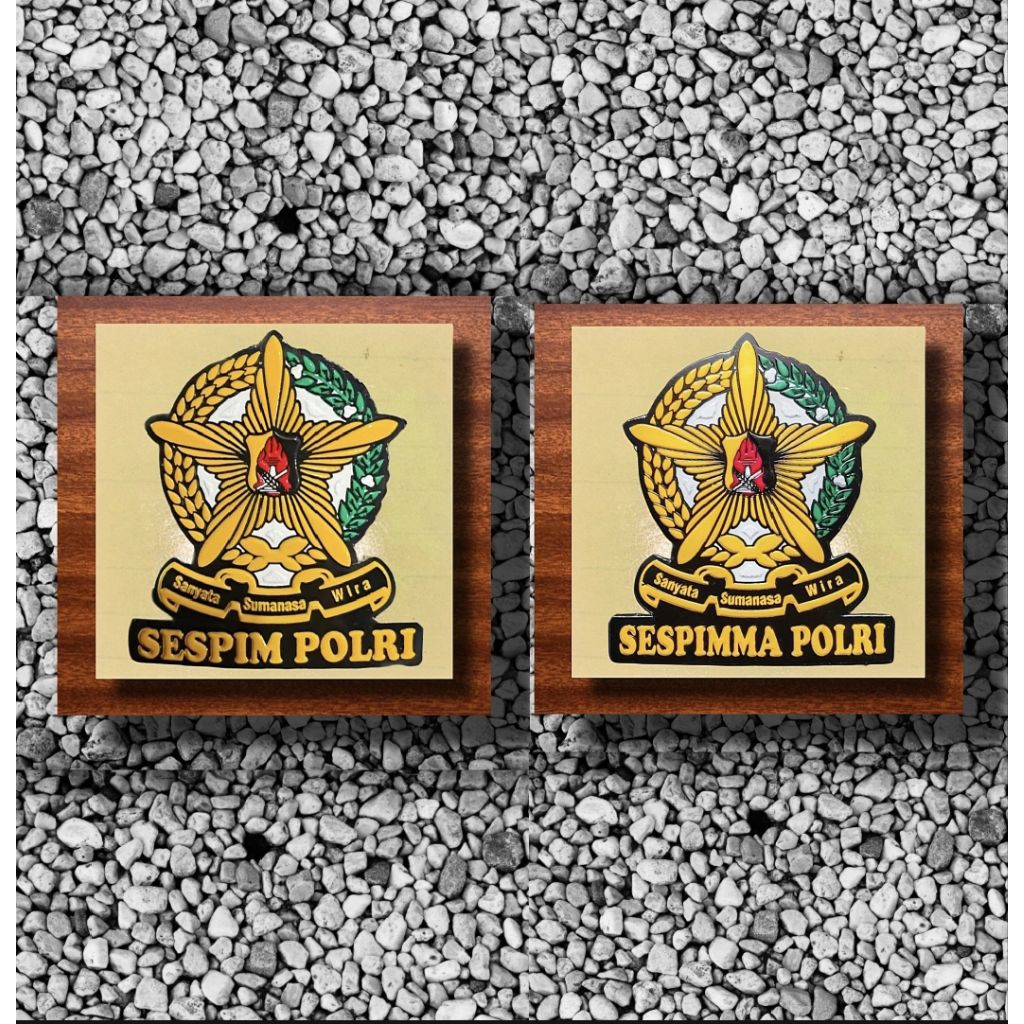stiker embos/stiker timbul/stiker embos logo sespim polri/stiker embos sespimma polri