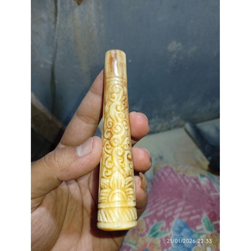 once moncong marlin ukir bunga panjang 12cm