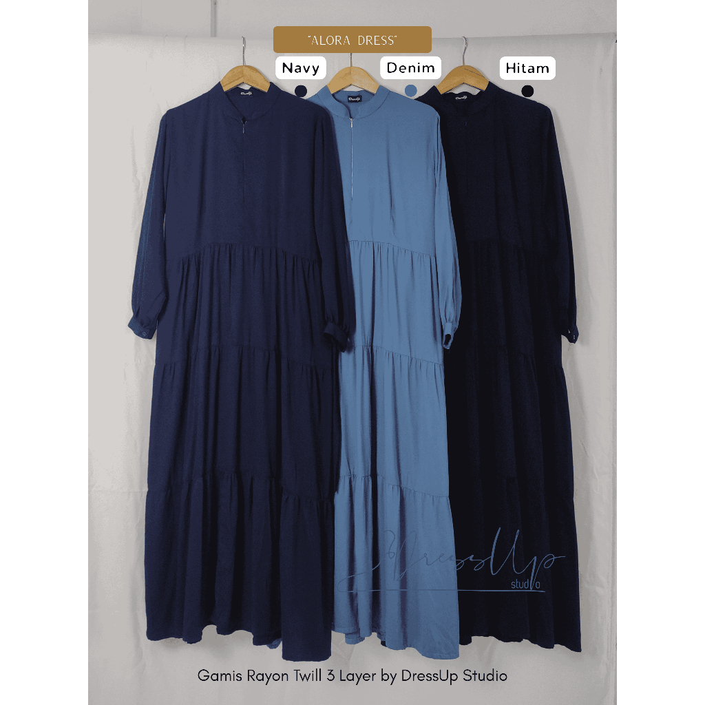 Alora Dress Gamis Rayon Twill Premium