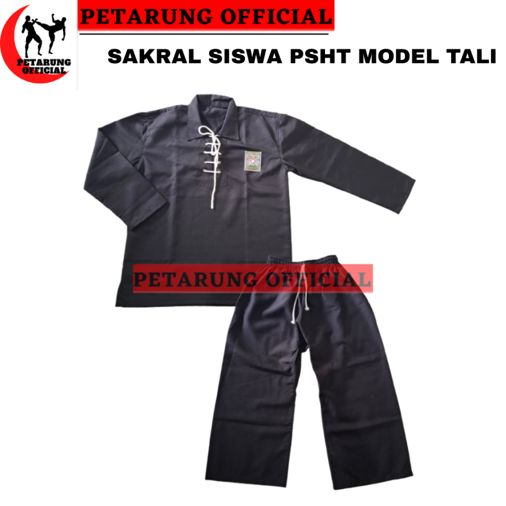 Sakral PSHT Siswa model  Tali - Baju Celana Pencak Silat PSHT Tali / SAKRAL SISWA MODEL TALI