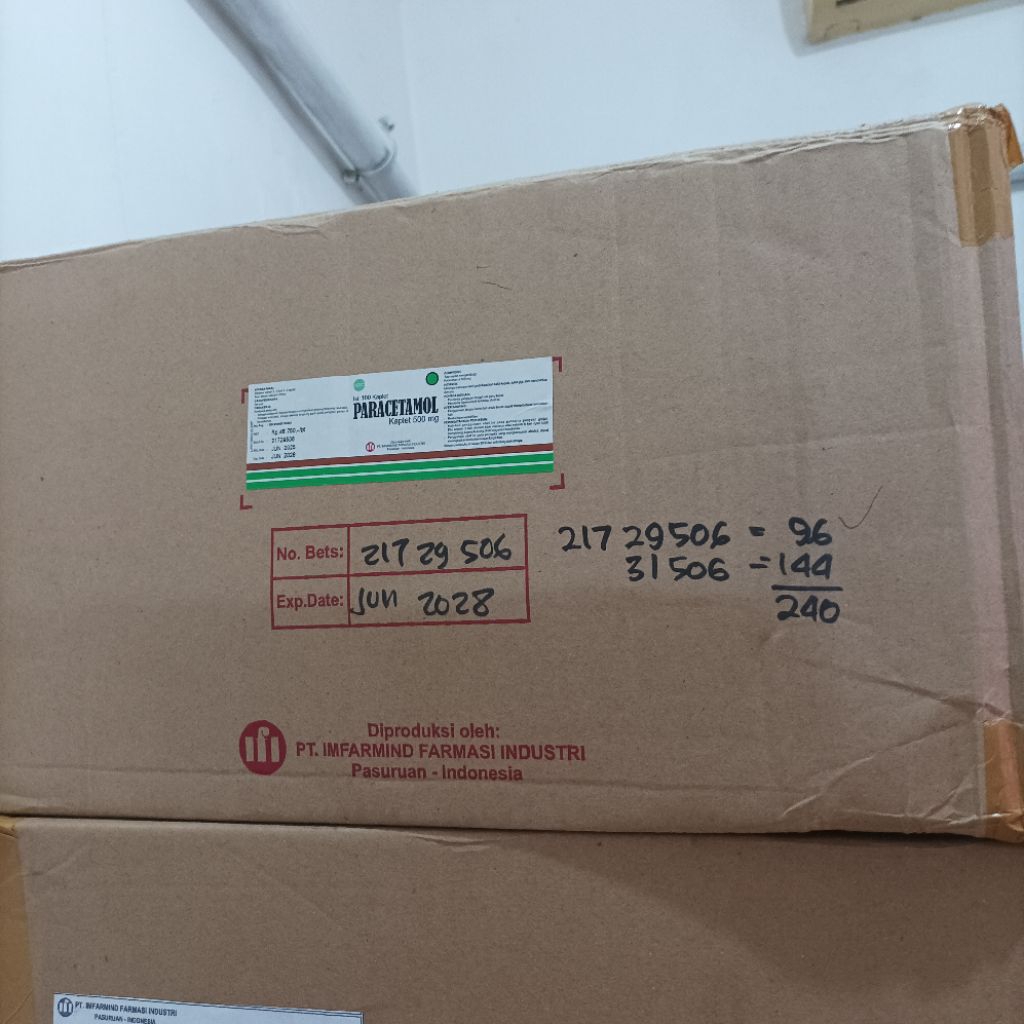 Paracetamol IFI botol Grosir per 100 botol & 240 botol