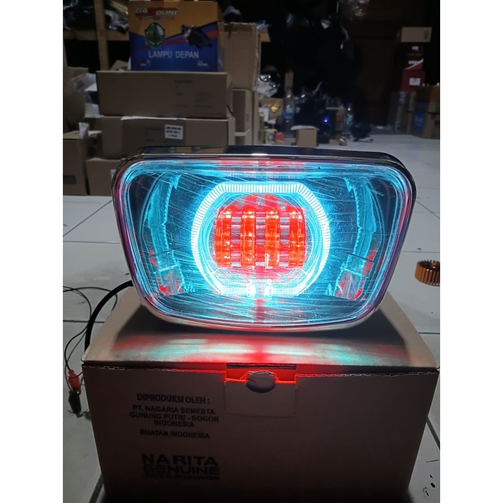 reflektor lampu depan rx king set biled 3 mata