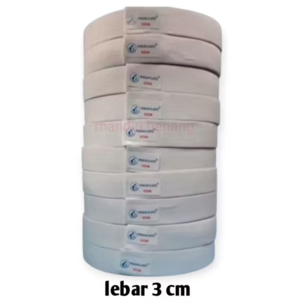 1 meter karet kolor 3cm, 2cm, dan 2,5cm / karet elastis / karet celana kolor / karet ujung seprai