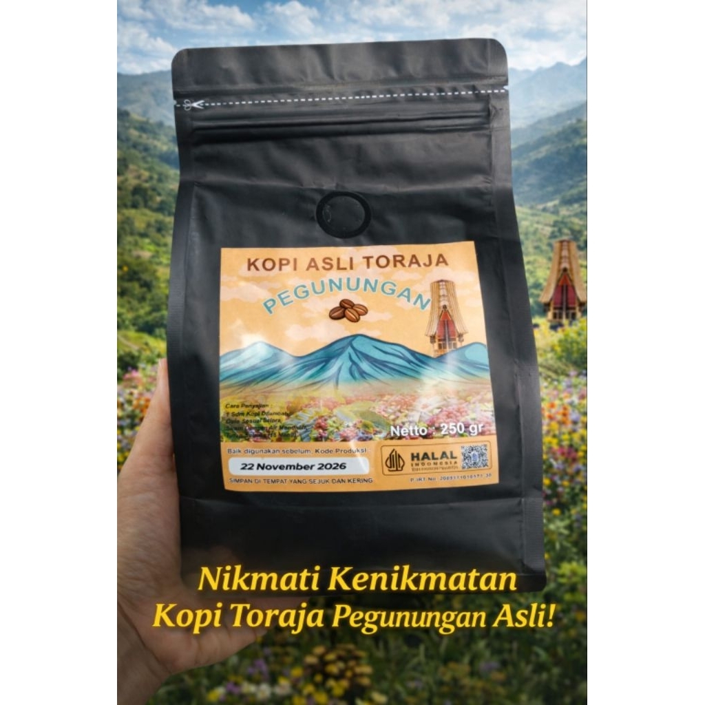 Kopi bubuk Toraja/ bubuk kopi asli toraja