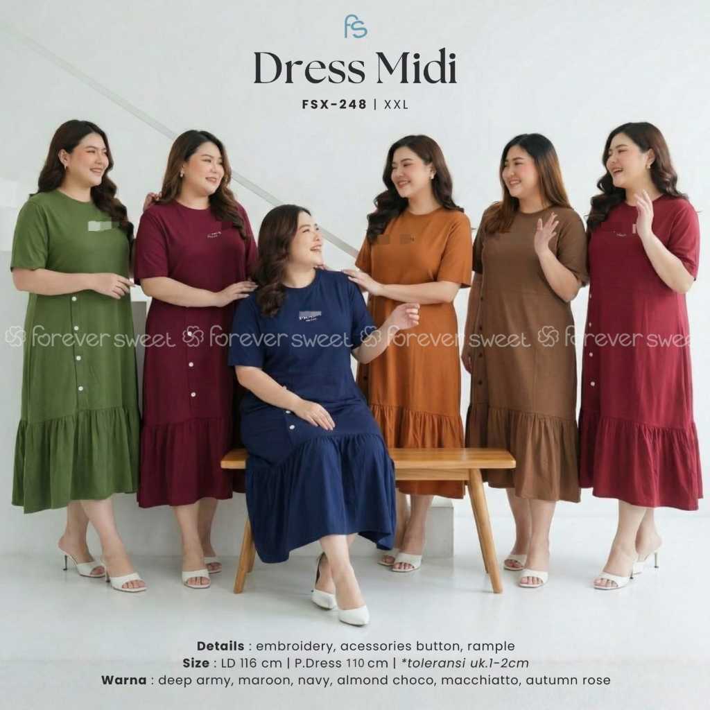 Daster Kaos Jumbo Premium Midi Dress XXL LD120