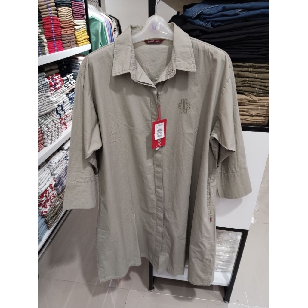 tunik wanita ako grey katun